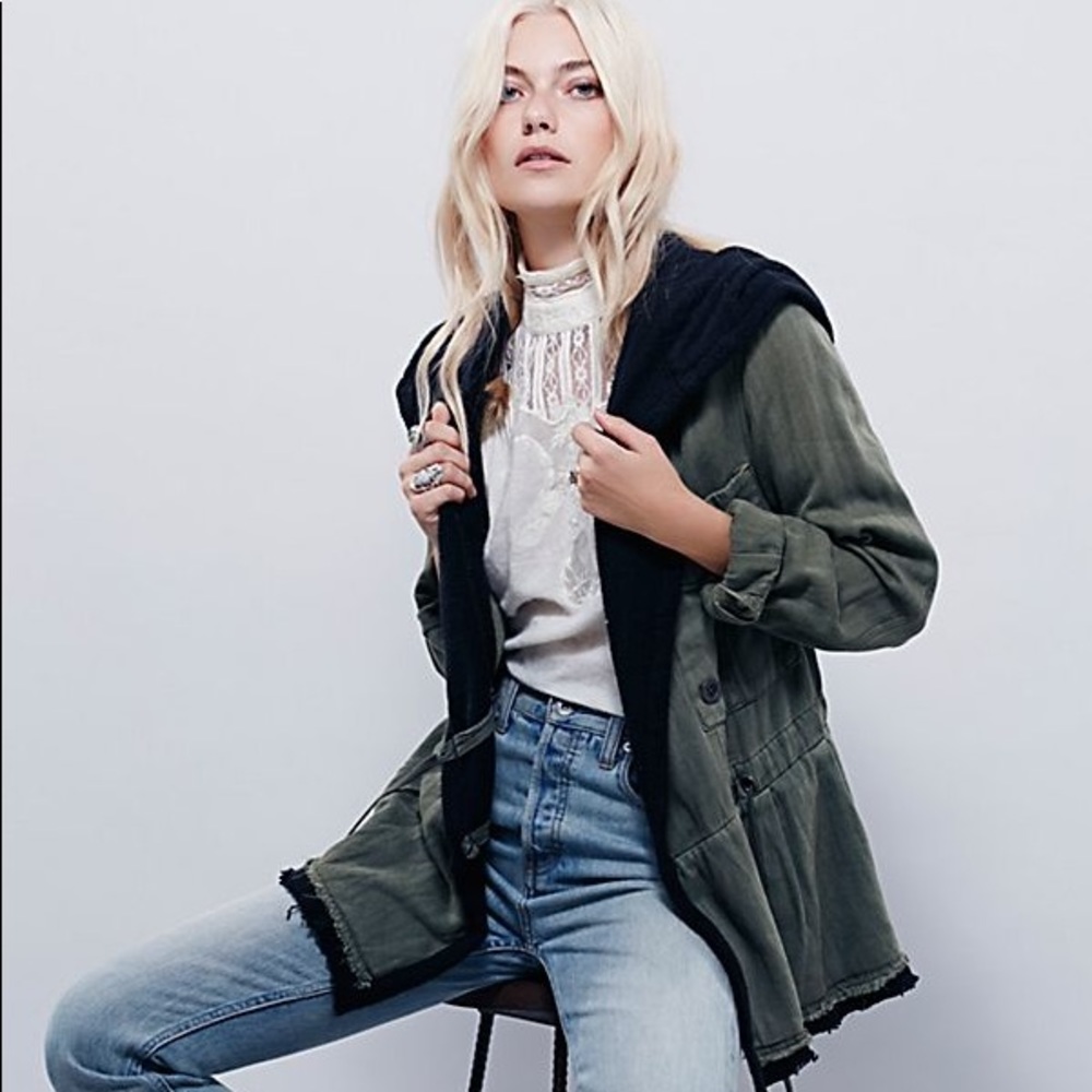 Free People Peplum Utility Jacket